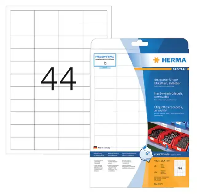 ETIKET HERMA 4572 48.3X25.4MM FOLIE WIT