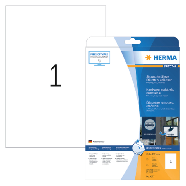 ETIKET HERMA 4577 210X297MM A4 FOLIE