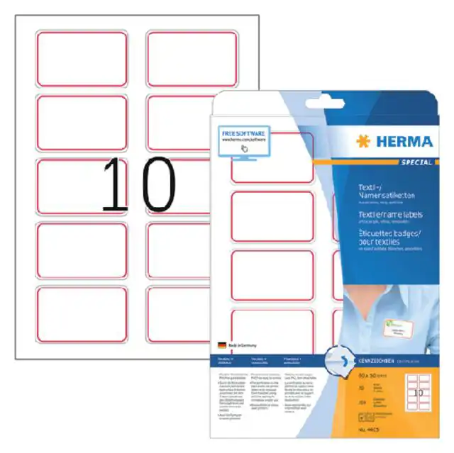 NAAMBADGE ETIKET HERMA 4405 80X50MM WIT