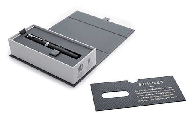 VULPEN PARKER SONNET CT F MAT ZWART