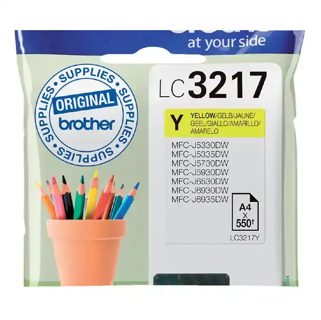 INKTCARTRIDGE BROTHER LC-3217Y GEEL