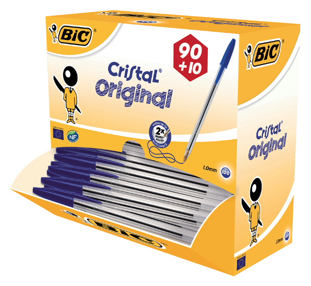 BALPEN BIC CRISTAL M BLAUW