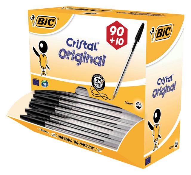 BALPEN BIC CRISTAL M ZWART