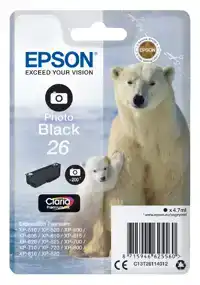 INKTCARTRIDGE EPSON 26 T2611 FOTO ZWART