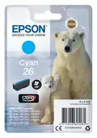 INKTCARTRIDGE EPSON 26 T2612 BLAUW