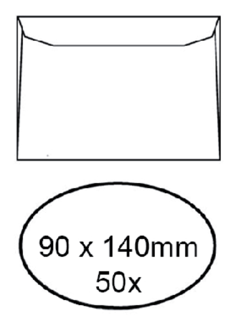 ENVELOP QUANTORE VISITEKRT 90X140 95GR