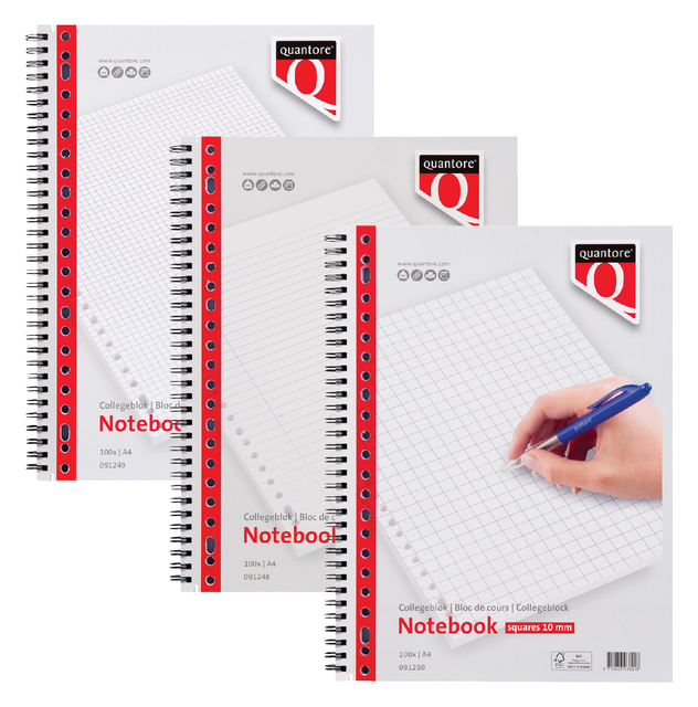 COLLEGEBLOK QUANTORE A4 LIJN 23-GAATS