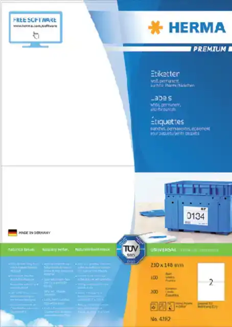 ETIKET HERMA 4282 210X148MM A5 PREM WIT