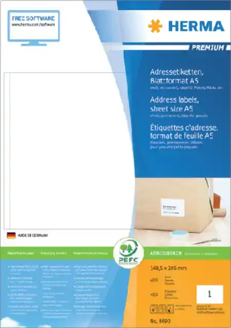 ETIKET HERMA 8690 148.5X205MM PREMIUM