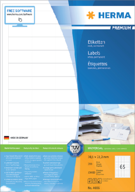 ETIKET HERMA 4606 38.1X21.2MM PREM WIT