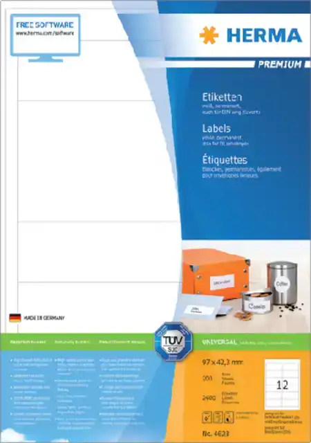 ETIKET HERMA 4623 96.5X42.3MM PREM WIT