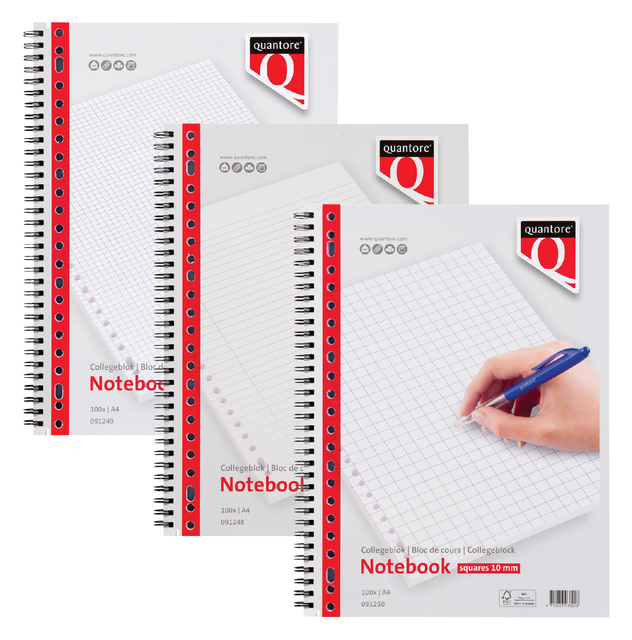 COLLEGEBLOK QUANTORE A4 LIJN 23-GAATS