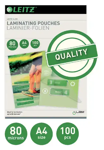LAMINEERHOES LEITZ ILAM A4 2X80MICRON