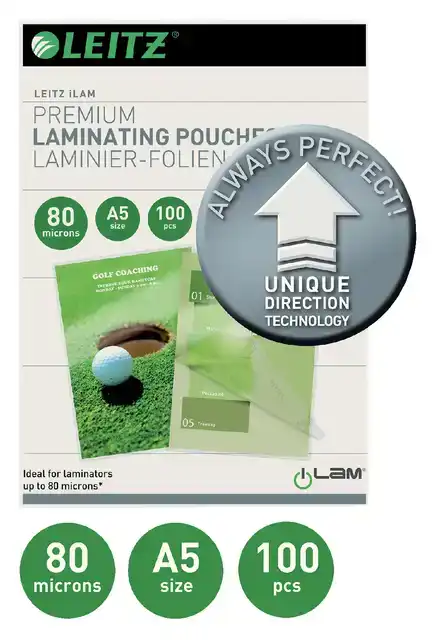 LAMINEERHOES LEITZ ILAM A5 2X80MICRON