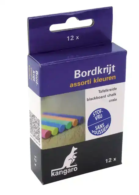 SCHOOLBORDKRIJT CALICO 12ST STOFVRIJ
