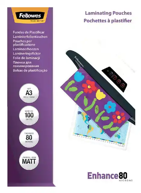 LAMINEERHOES FELLOWES A3 2X80MICRON MAT