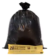 VUILNISZAK KOMO 60L ROL Ã 20ST ZWART