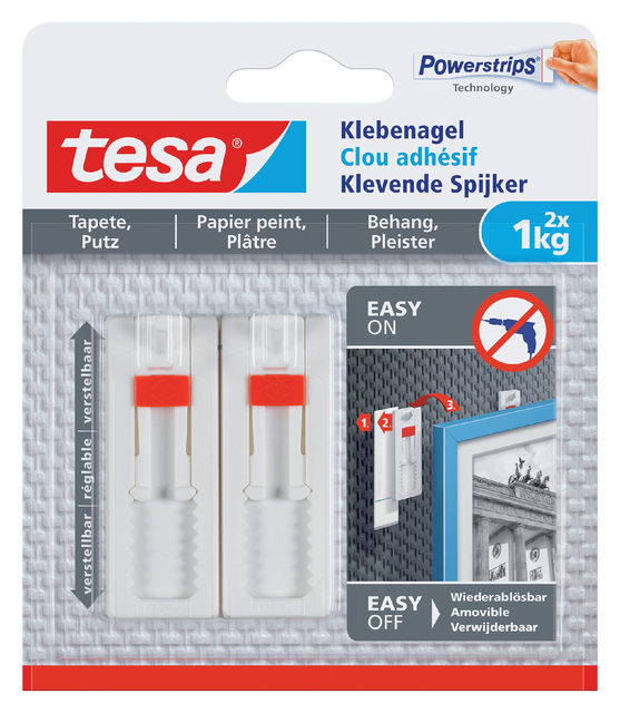 KLEVENDE SPIJKER TESA BEHANG PLEISTER