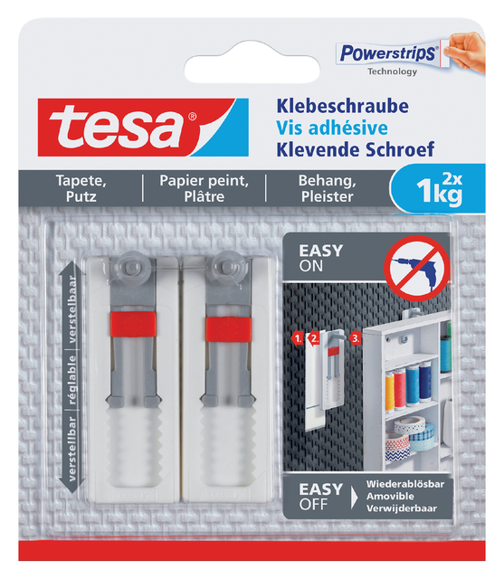 KLEVENDE SCHROEF TESA BEHANG PLEISTER
