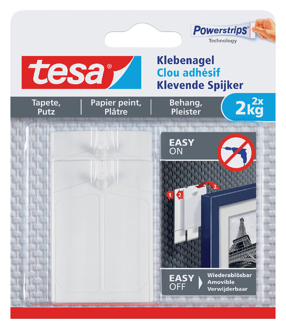 KLEVENDE SPIJKER TESA BEHANG PLEISTER