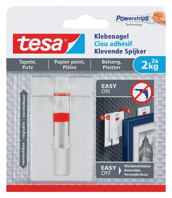 KLEVENDE SPIJKER TESA BEHANG PLEISTER