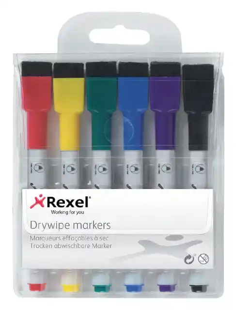 WHITEBOARDMARKER NOBO MINI ASSORTI 6