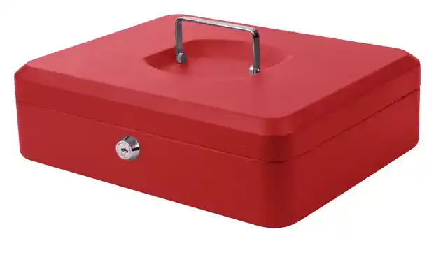 GELDKIST PAVO 300X240X90MM ROOD