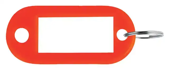 SLEUTELLABEL PAVO KUNSTSTOF ROOD 100