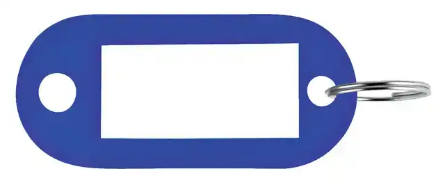 SLEUTELLABEL PAVO KUNSTSTOF BLAUW 100