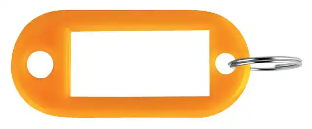 SLEUTELLABEL PAVO KUNSTSTOF ORANJE 100