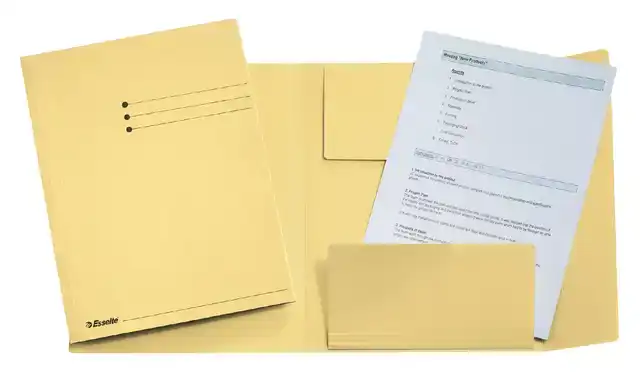 ESSELTE 50XMAP 3-KL.275GR FOLIO GEEL