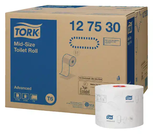 TOILETPAPIER TORK T6 ADVANCED 2LAAGS