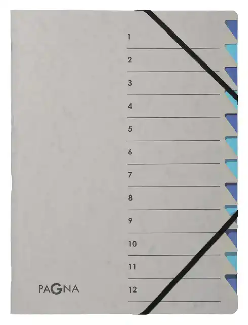 SORTEERMAP PAGNA EASY A4 12 TABS LBL/BL