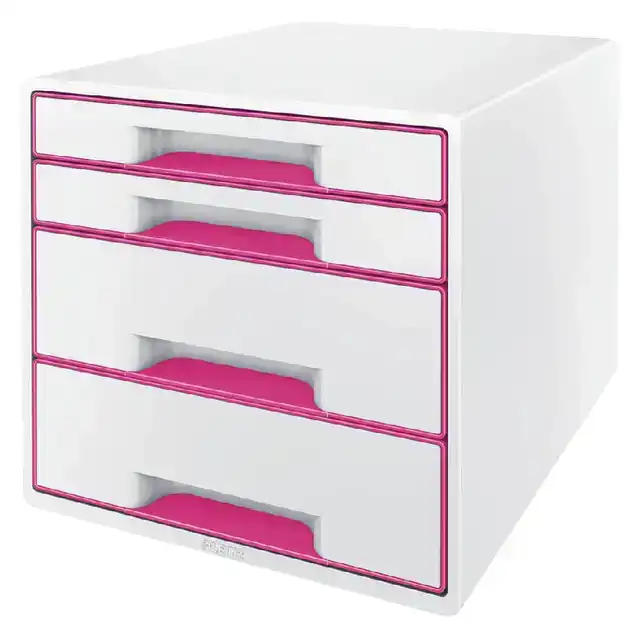 LADENBLOK LEITZ WOW 4 LADEN WIT/ROZE