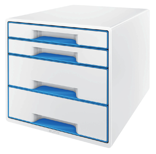 LADENBOX LEITZ WOW 4 LADEN WIT/BLAUW