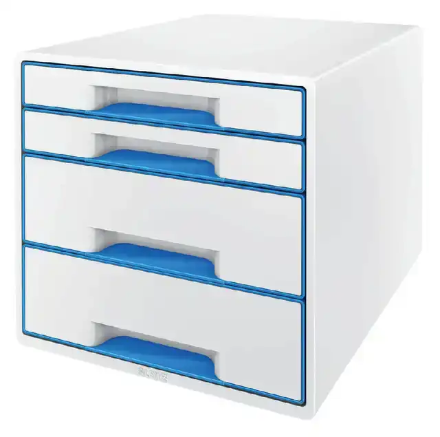 LADENBOX LEITZ WOW 4 LADEN WIT/BLAUW