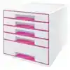 LADENBLOK LEITZ WOW 5 LADEN WIT/ROZE