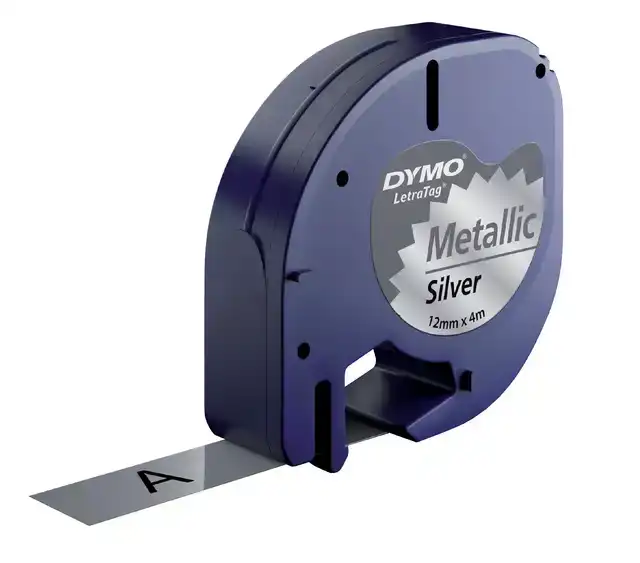 LABELTAPE DYMO LETRATAG METALLIC 12MM