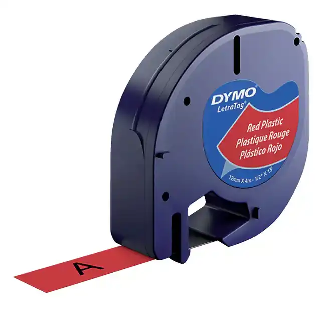 LABELTAPE DYMO LETRATAG PLASTIC 12MM