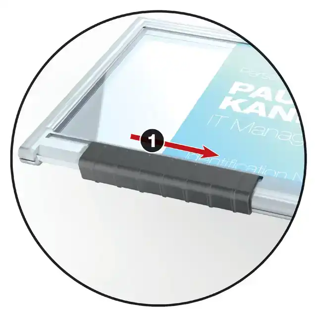 BADGE DURABLE 8922 PUSHBOX MONO 10