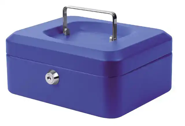 GELDKIST QUANTORE 200X160X90MM BLAUW
