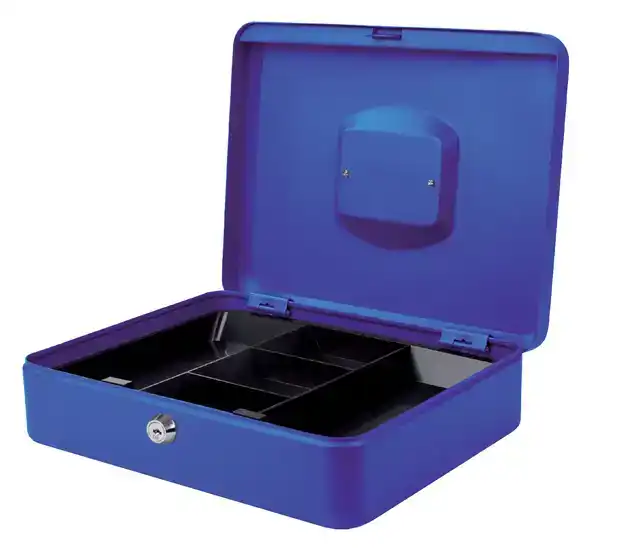GELDKIST PAVO 300X240X90MM BLAUW