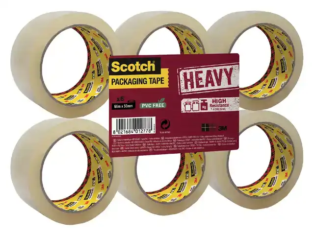 VERPAKKINGSTAPE SCOTCH HEAVY 50MMX66M
