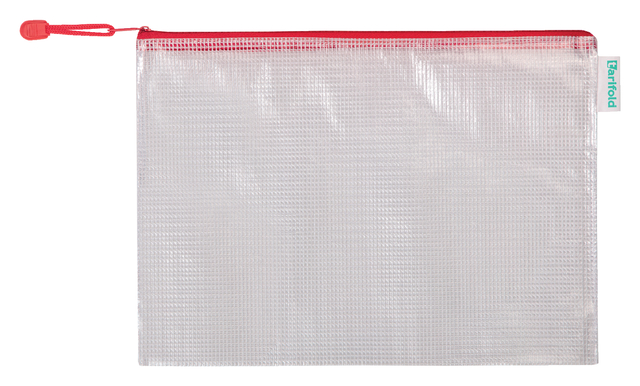 OPBERGTAS ZIPPER MET RITS 330X240MM PVC