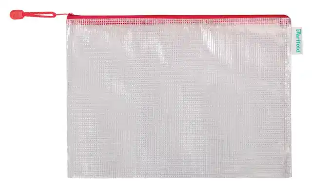 OPBERGTAS ZIPPER MET RITS 330X240MM PVC