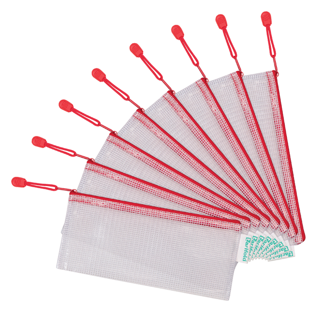 OPBERGTAS ZIPPER MET RITS 250X115MM PVC