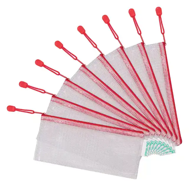 OPBERGTAS ZIPPER MET RITS 250X115MM PVC