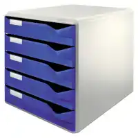 LADENBLOK LEITZ A4 5 LADEN BLAUW/WIT