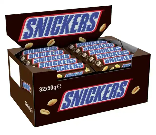 SNOEP SNICKERS REEP 32X50 GRAM