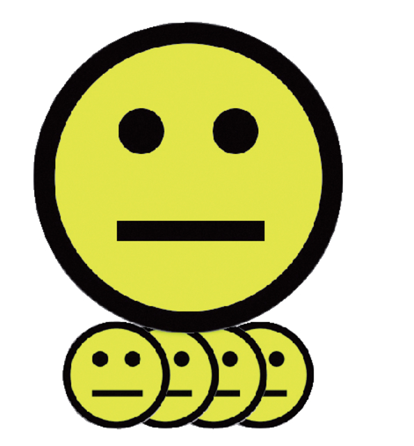 MAGNEET SMILEY 75MM EMOTIE NEUTRAAL